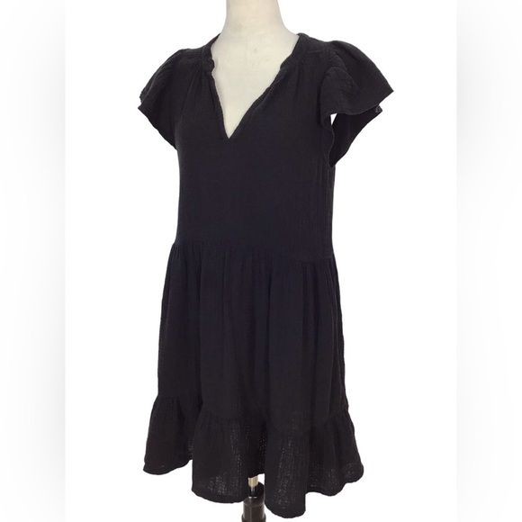 Nation Padma Boho Ruffle Hem Mini Dress Size Medium - Picture 8 of 10